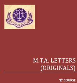 MTA Letters - 'K' Course